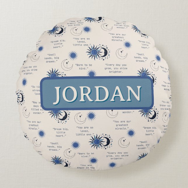 inspirational quotes for a baby rundes kissen (Vorderseite)