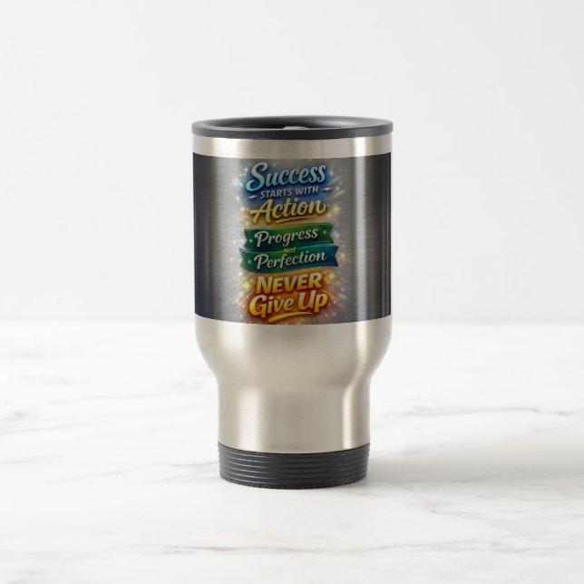 Inspirational Quotes Stainless Steel  Reisebecher (Mittel)