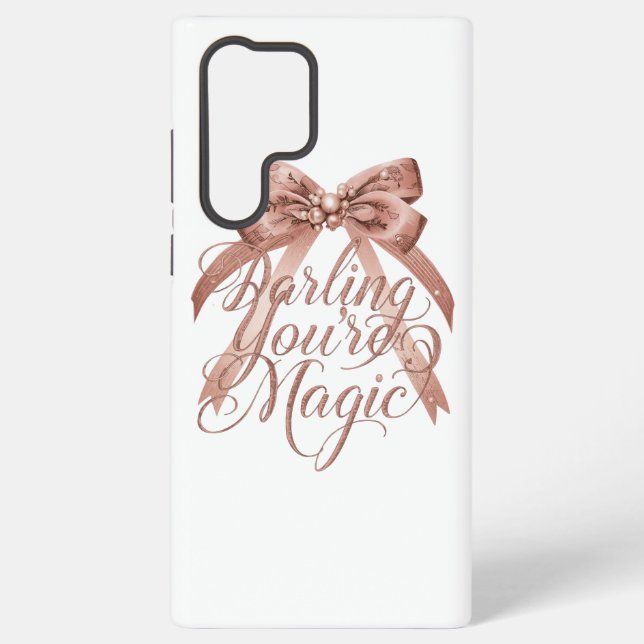 Inspirational Rose Gold Script with Bow Samsung Galaxy Hülle (Rückseite)