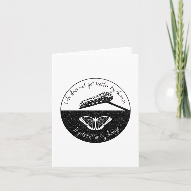 Inspirational Saying Butterfly Cool Quote Nature Karte (Vorderseite)