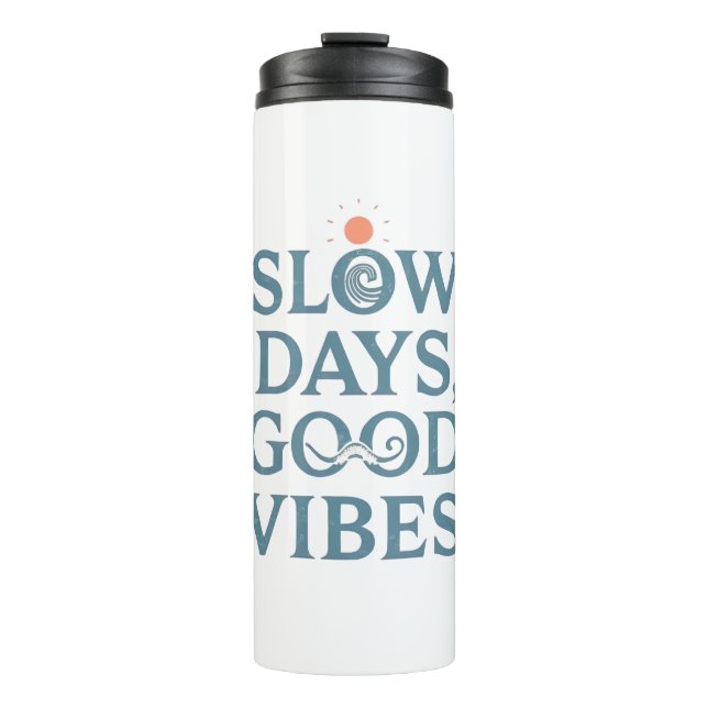 Inspirational Simple Living and Good Vibes Thermosbecher (Vorderseite)