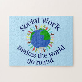Inspirational Social Work World Quote Blue