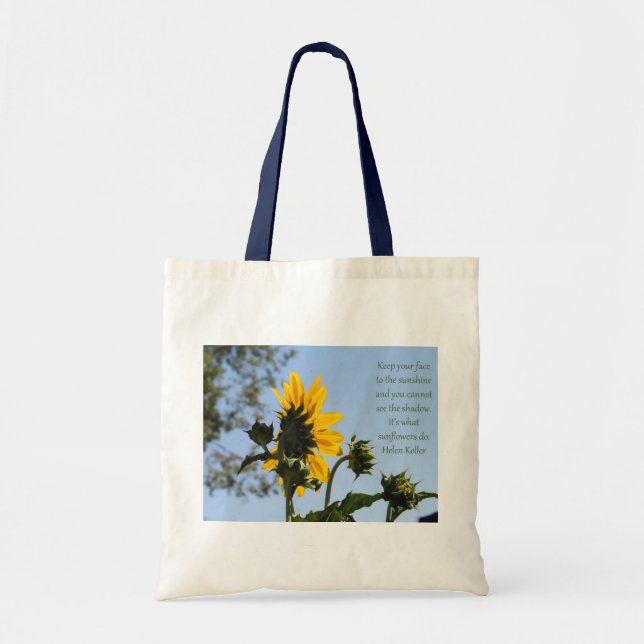 Inspirational Sonnenblume-Taschen-Tasche Tragetasche (Vorne)