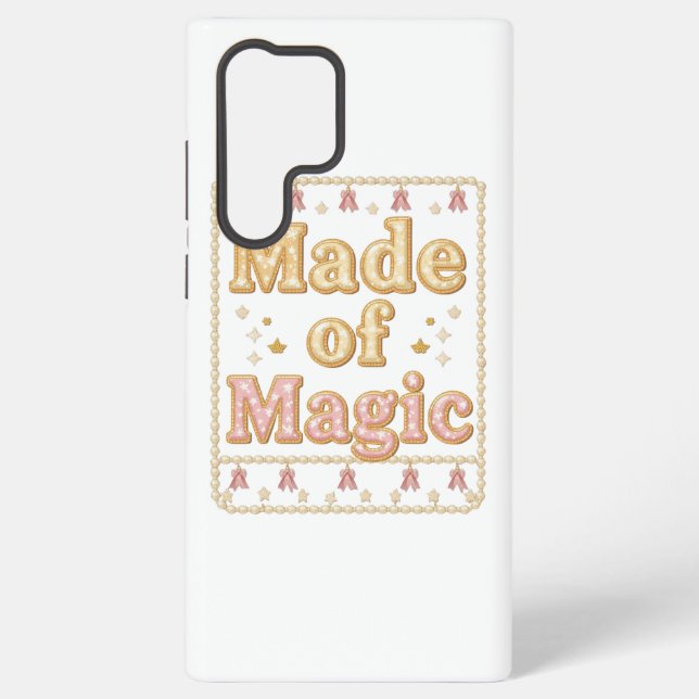 Inspirational Sparkly "Made of Magic" Samsung Galaxy Hülle (Rückseite)