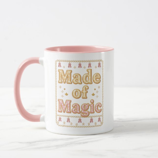 Inspirational Sparkly "Made of Magic" Tasse (Links)