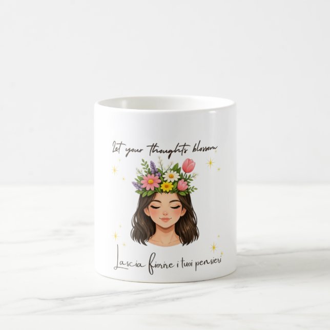 Inspirational Spring Floral Mug Kaffeetasse (Mittel)