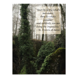 Inspirational St. Francis Zitat Fotodruck