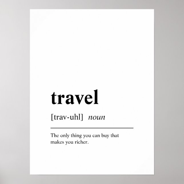 Inspirational Travel Quote Poster (Vorne)