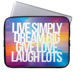 Inspirational und motivierend Zitate Laptopschutzhülle