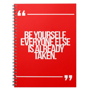 Inspirational und motivierend Zitate Notizblock