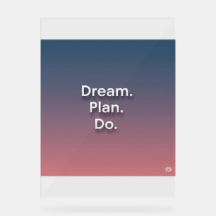 Inspirational Wall Art - "Dream. Planifiez. " - Mi