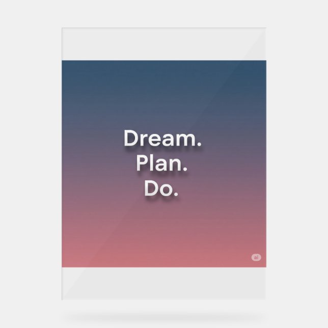 Inspirational Wall Art - "Dream. Planifiez. " - Mi (Recto)