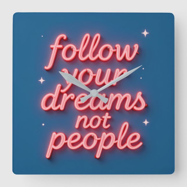 Inspirational Wall Clock Quadratische Wanduhr (Vorderseite)