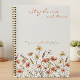Inspirational Wildflower Progress Planner Planer