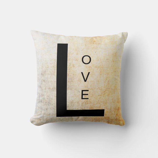 Inspirational Wort-Kunst-Liebe Kissen (Vorderseite)