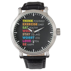 Inspirational Wörter - motivierend Armbanduhr