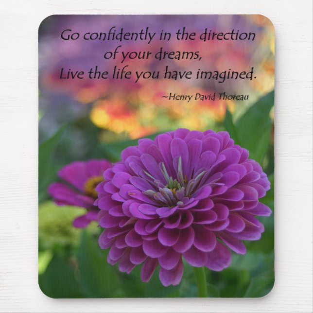 Inspirational Zitat mousepads Blumengeschenke (Vorne)