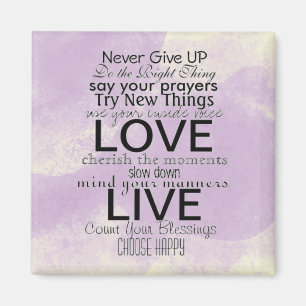 Inspirational Zitate und Redewendungen Magnet