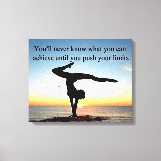 INSPIRATIONELLE GYMNASTIK QUOTE DESIGN LEINWANDDRUCK (Vorderseite)