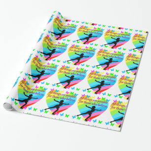 INSPIRATIONELLE QUOTE-DESIGN FÜR SKATEN GESCHENKPAPIER