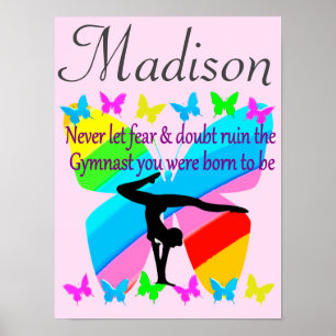 INSPIRATIONELLE QUOTE PERSONALISIERTE GYMNASTIK PO POSTER