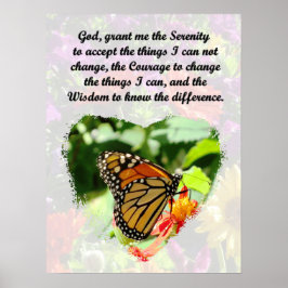 INSPIRATIONELLE SCHALTFLÄCHE UND FLORALLE SERENITY POSTER