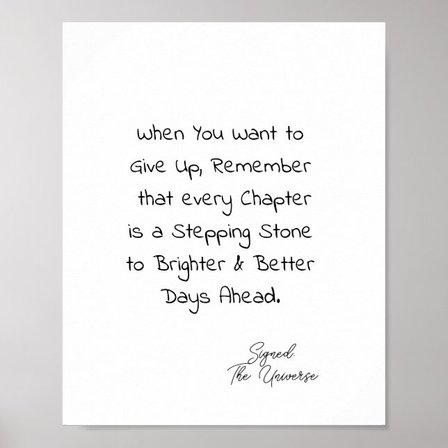 INSPIRATIONELLE STELLE POSTER (Vorne)