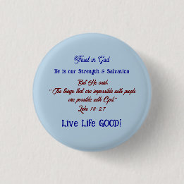 Inspirationen spirituelles Vertrauen in Gott Spaß Button