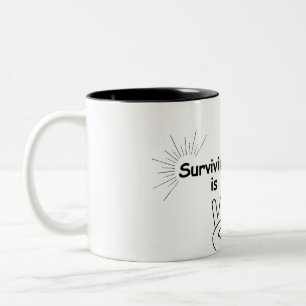 Inspirationische Tasse - "Stille zu überleben ist 