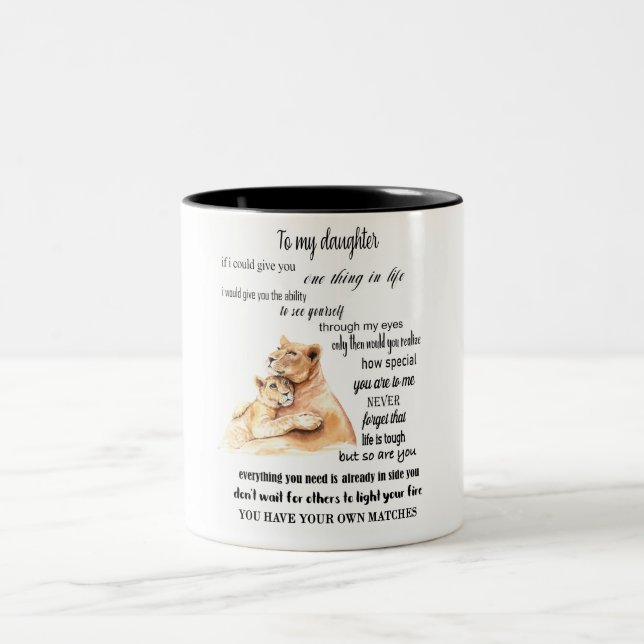 Inspirationnel/À ma fille Mug à café à deux tons (Centre)