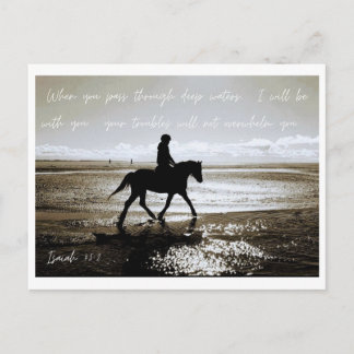 Inspirationnel verset biblique Isaïe 43:2 carte po
