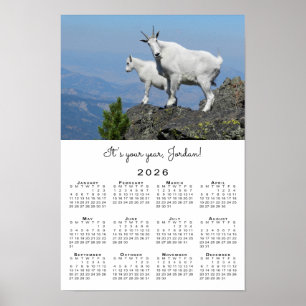 Inspirations-Ziegen-Fotovorlage 2026 Kalender Poster