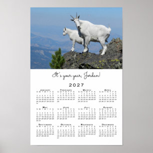 Inspirations-Ziegen-Fotovorlage 2027 Kalender Poster