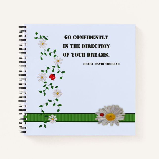 Inspirationsangebot, Nachrichten und Ladybugs Notizbuch (Vorderseite)