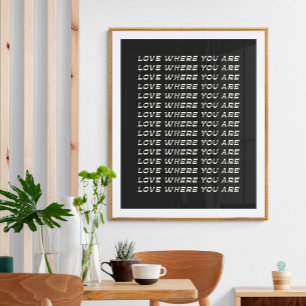 Inspirationsangebot Retro Schwarz-weiße Typograf Poster