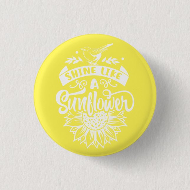 Inspirationsangebot | Sonnenblume Button (Vorderseite)