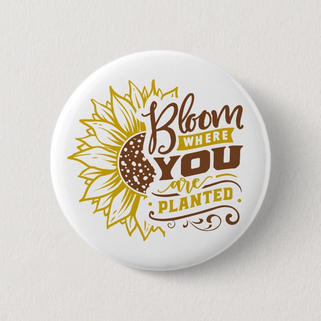 Inspirationsangebot | Sonnenblume Button (Vorderseite)