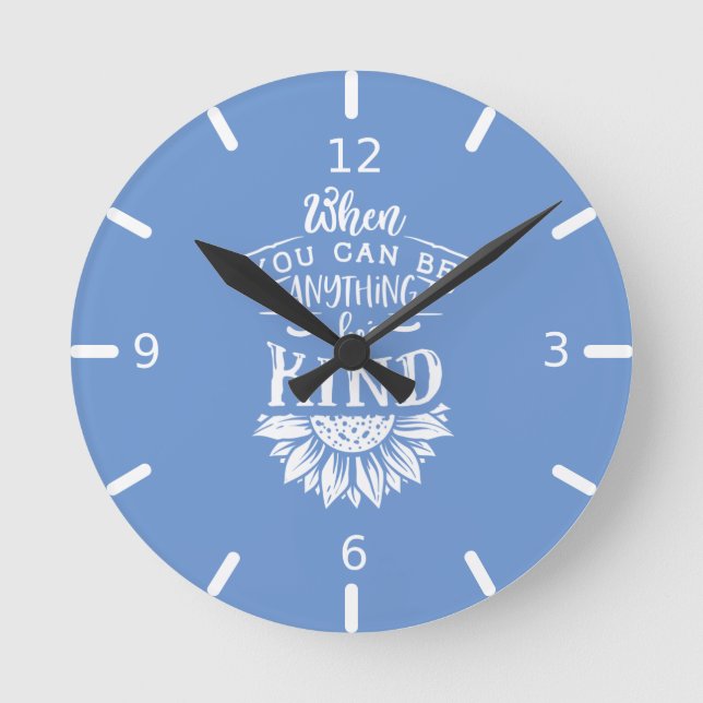 Inspirationsangebot | Sonnenblume Runde Wanduhr (Vorderseite)