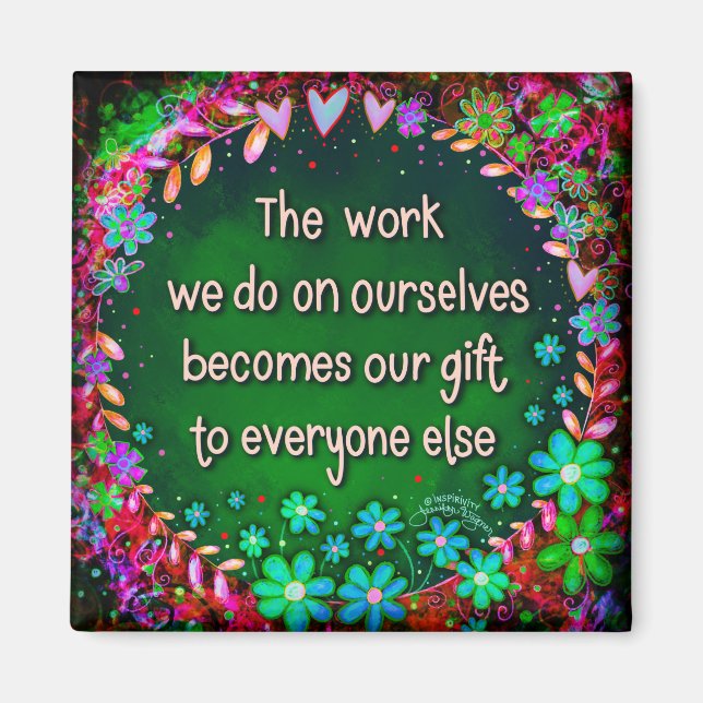 Inspirationsarbeit selbst zitieren Hübsche Trendku Magnet (Vorne)