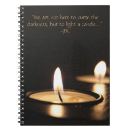 Inspirationsbeleuchtung - ein Candle Zitat Notizblock