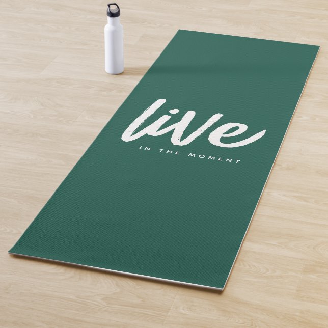 Inspirationsbewusstsein Zitat Live in der Gegenwar Yogamatte (Beispiel)