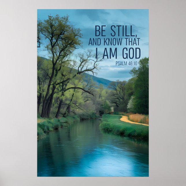 Inspirationsbiblische Quotation von Psalmen Poster (Vorne)