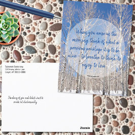 Inspirationseffekte Winterlandschaft Foto & Zitat Postkarte