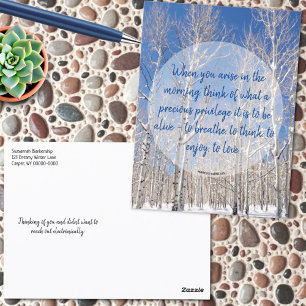 Inspirationseffekte Winterlandschaft Foto & Zitat Postkarte