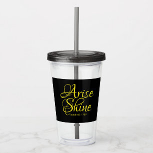 Inspirationserhöhung und Shine Faith Black Acryltrinkbecher