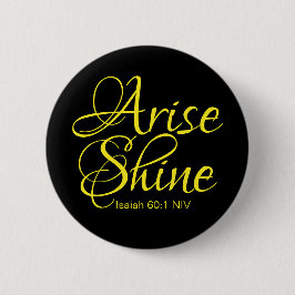 Inspirationserhöhung und Shine Faith Black Button