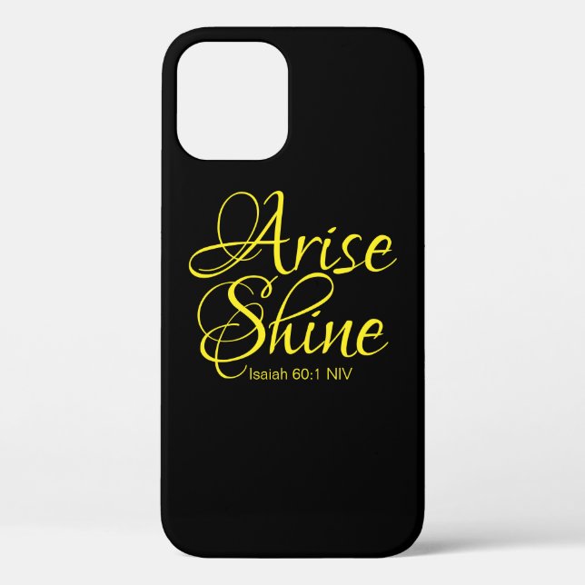 Inspirationserhöhung und Shine Faith Black Case-Mate iPhone Hülle (Rückseite)