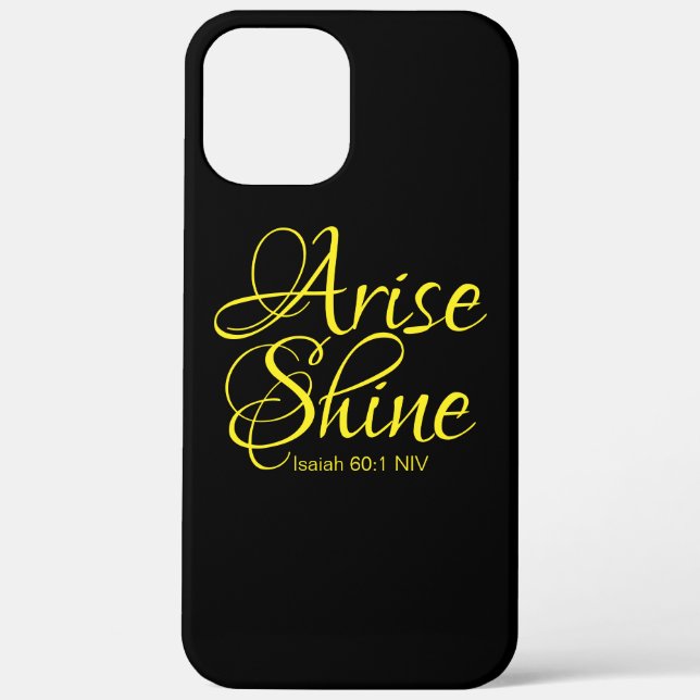Inspirationserhöhung und Shine Faith Black Case-Mate iPhone Hülle (Rückseite)