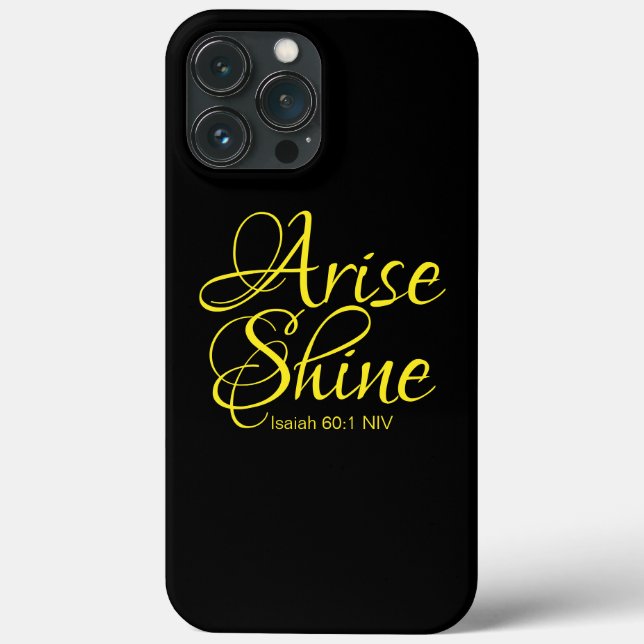 Inspirationserhöhung und Shine Faith Black Case-Mate iPhone Hülle (Rückseite)
