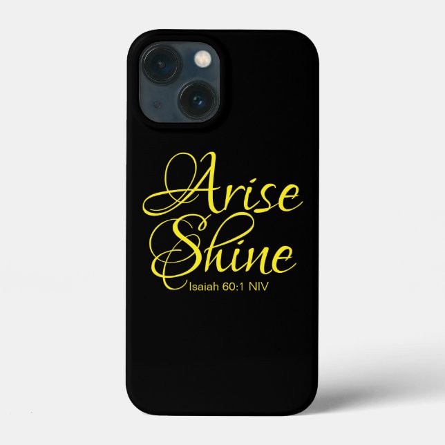 Inspirationserhöhung und Shine Faith Black Case-Mate iPhone Hülle (Rückseite)